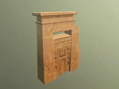 Ancient egyptian pharaohs arch low poly  Low-poly 3D model