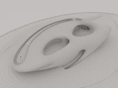 Futuristic building 38 3D model