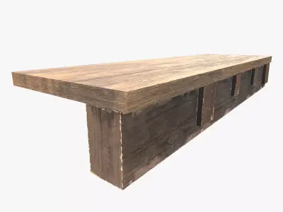 Medieval Floor V01 Low-poly 3D model