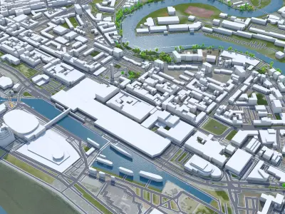 Bremerhaven Germany Low-poly 3D model