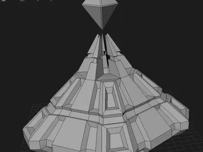 Mystical Ancient Crystal Low Poly PBR Low-poly 3D model