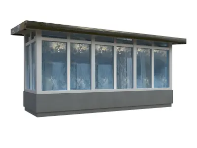 Bus Stop USA Low-poly 3D model Low-poly 3D model purchase