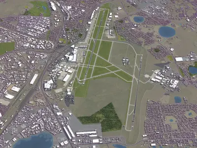 Johannesburg Airport Low-poly 3D model