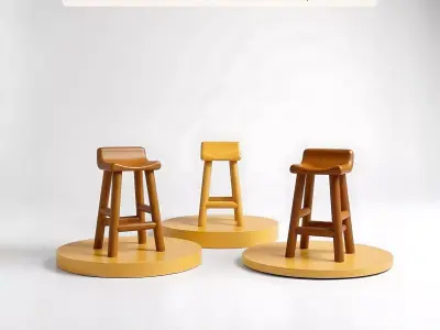 Bar Stool STL File - 3D Miniature Furniture Model 3D print model
