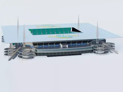 Hard Rock Stadium Miami NFL Stadium Low-poly 3D model