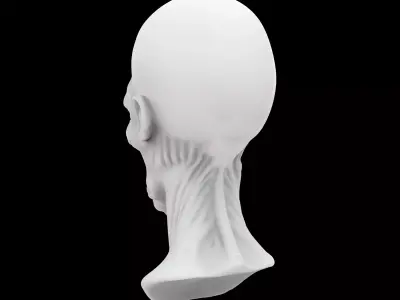 Alien King Bust 3D Print Model 3D print model