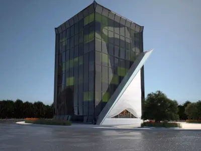 Modern Hospital Building  3D model