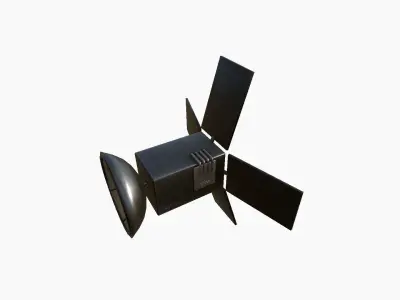 Satellite G01 Steel Green - SciFi Space Design Low-poly 3D model