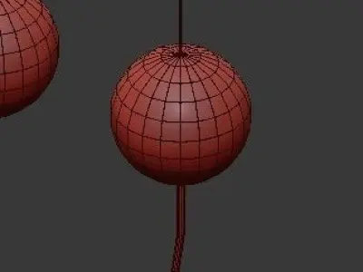 Untitled chandelier with glass balls hanging from it 3D model