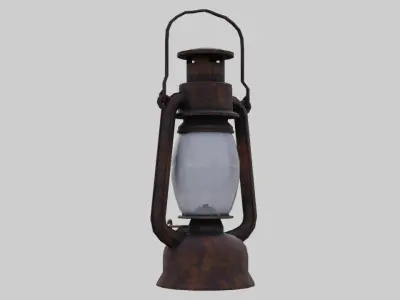 Oil Lamp 1E Low-poly 3D model