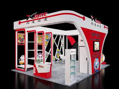 exhibition booth design 3D model