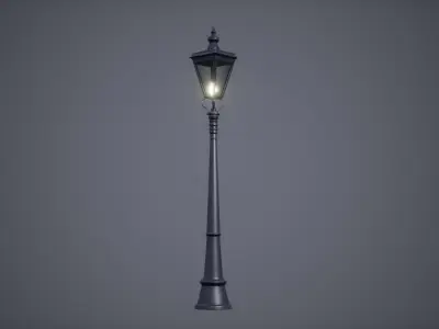 Streets Lamps Low Poly Game Ready  Low-poly 3D model