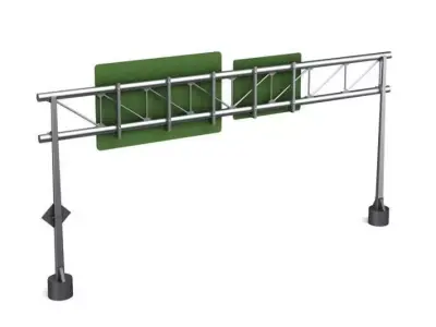 Metal Framed Street Sign 3D model