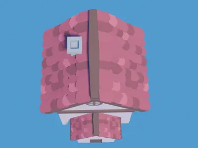 Stylized House 2 Low-poly 3D model