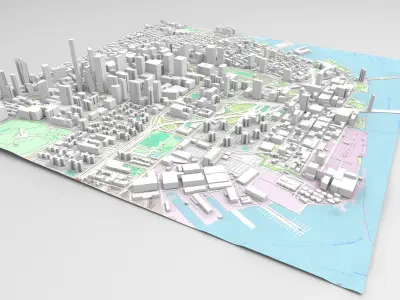 Cityscape Broolkyn New York United States  3D model