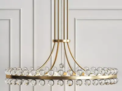 Clover 8 Light Chandelier 3D model
