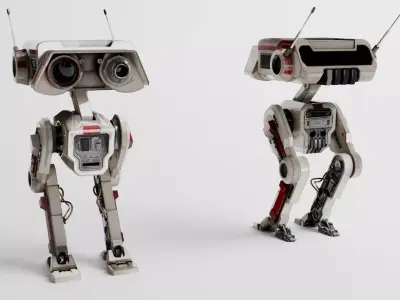 BD-1 Droid - Rigged and Textured Jedi Fallen Order 3D  Model Low-poly 3D model