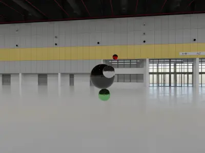 HDRI - Exhibition Hall Interior 5 - 16384x8192 Texture