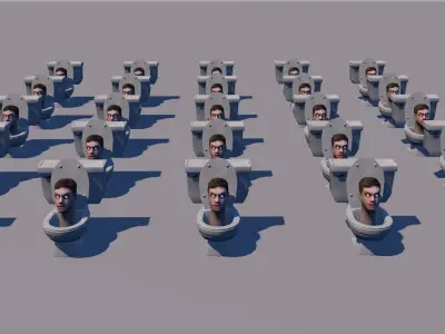 Skibidi Toilet Low-poly 3D model