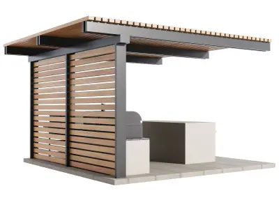 Modern Outdoor Kitchen 27 3D model