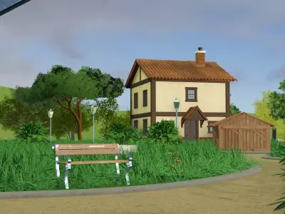 Model Village Layout 3D model