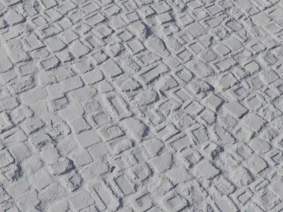 Cobblestone Courtyard With Mud PBR Texture Texture