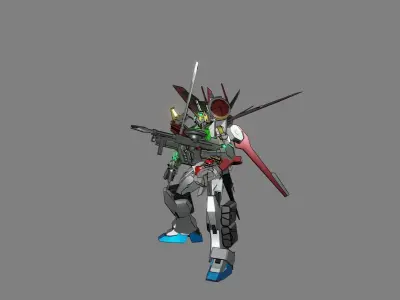 Attacker Gundam B 6 3D model