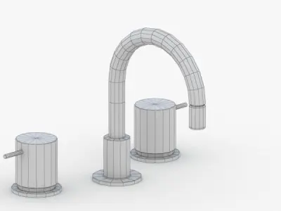 1667 - Water Tap Low-poly 3D model