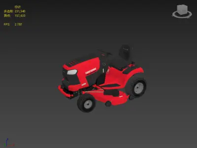 Next generation lawn mower Low-poly 3D model