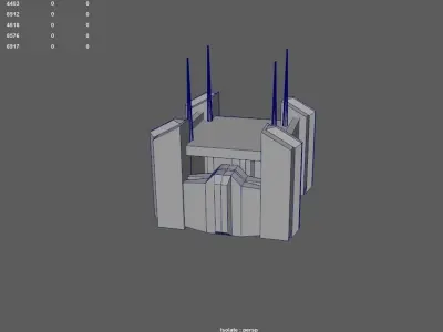 Sci-fi Building - 09 Low-poly 3D model