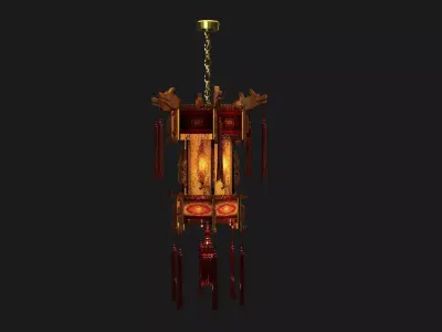 Chinese Palace Lantern Low-poly 3D model