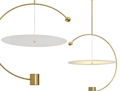 Float Geometric Led Chandelier 3D model