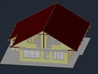 Two floor house 3D model