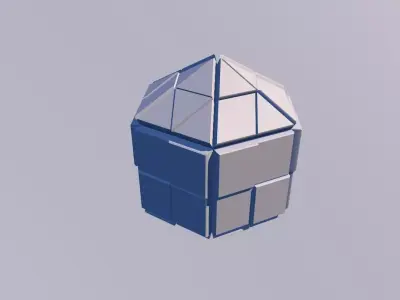 Sci Fi Object No15 - Pyramid Sphere Torus 2019 Low Poly 3D model