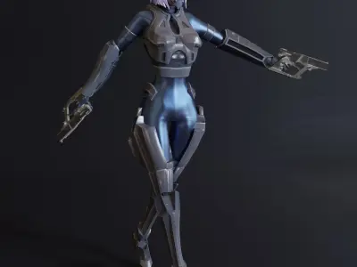 Aurora Steelheart - 3D Character Low-poly 3D model