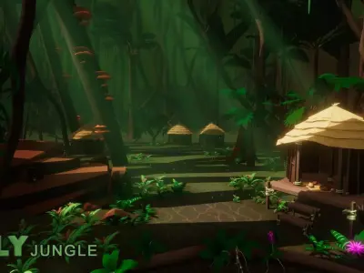 POLY Jungle Low-poly 3D model