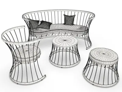 Clessidra Furniture Outdoor Ethimo 3D model