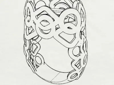 Blue Ring 3D print model