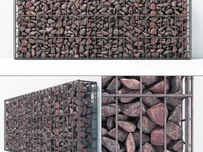 Gabion cage frame 3D model