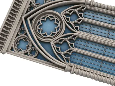 Gothic Window 3D model