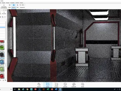 Sci Fi Spaceship hall 3d Model 3D model