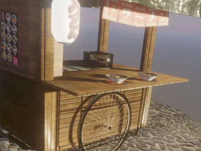 Ramen stall Free 3D model