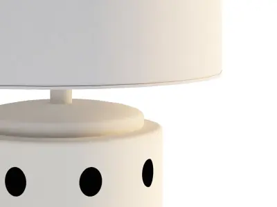 Table lamp polky dots low-poly 3D model