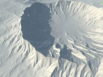 Big Crate on Landscape 3D model