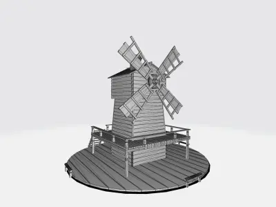 Wild west windmill 3D print model