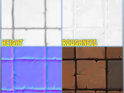 Stylized Tile Seamless Texture Texture 2