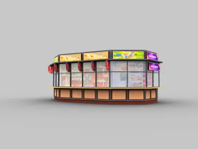 Shop lowpoly 1 ice cream Low-poly 3D model