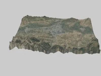 DUSHANBE City Low-poly 3D model