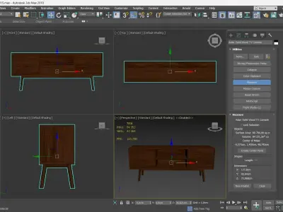 Adair Solid Wood TV Console 3D model