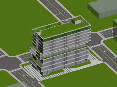 modern office building 3D model